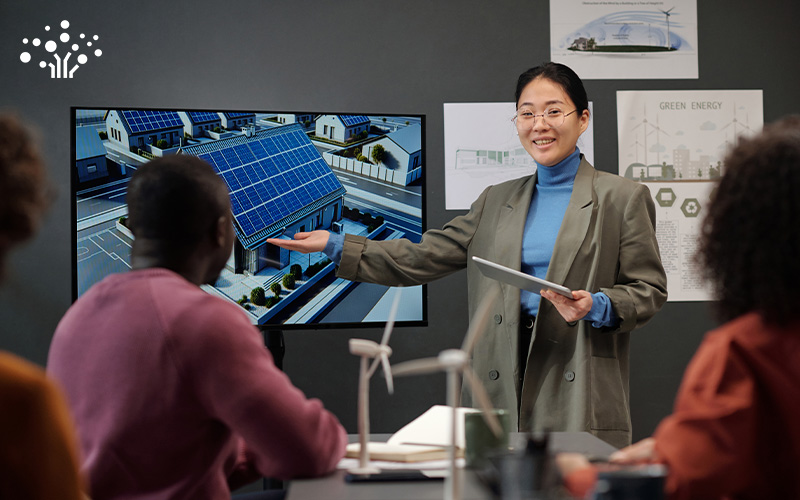 Solar Consultant participating in industry conferences