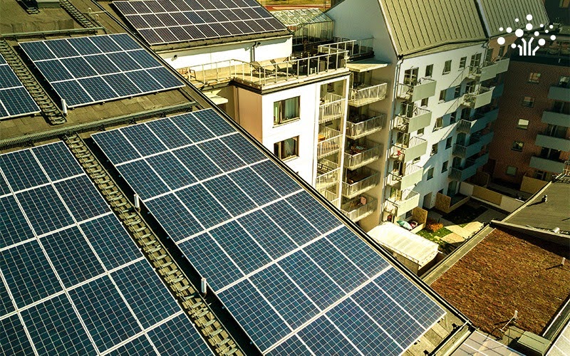 Rooftop solar panel installation on residential building in Singapore